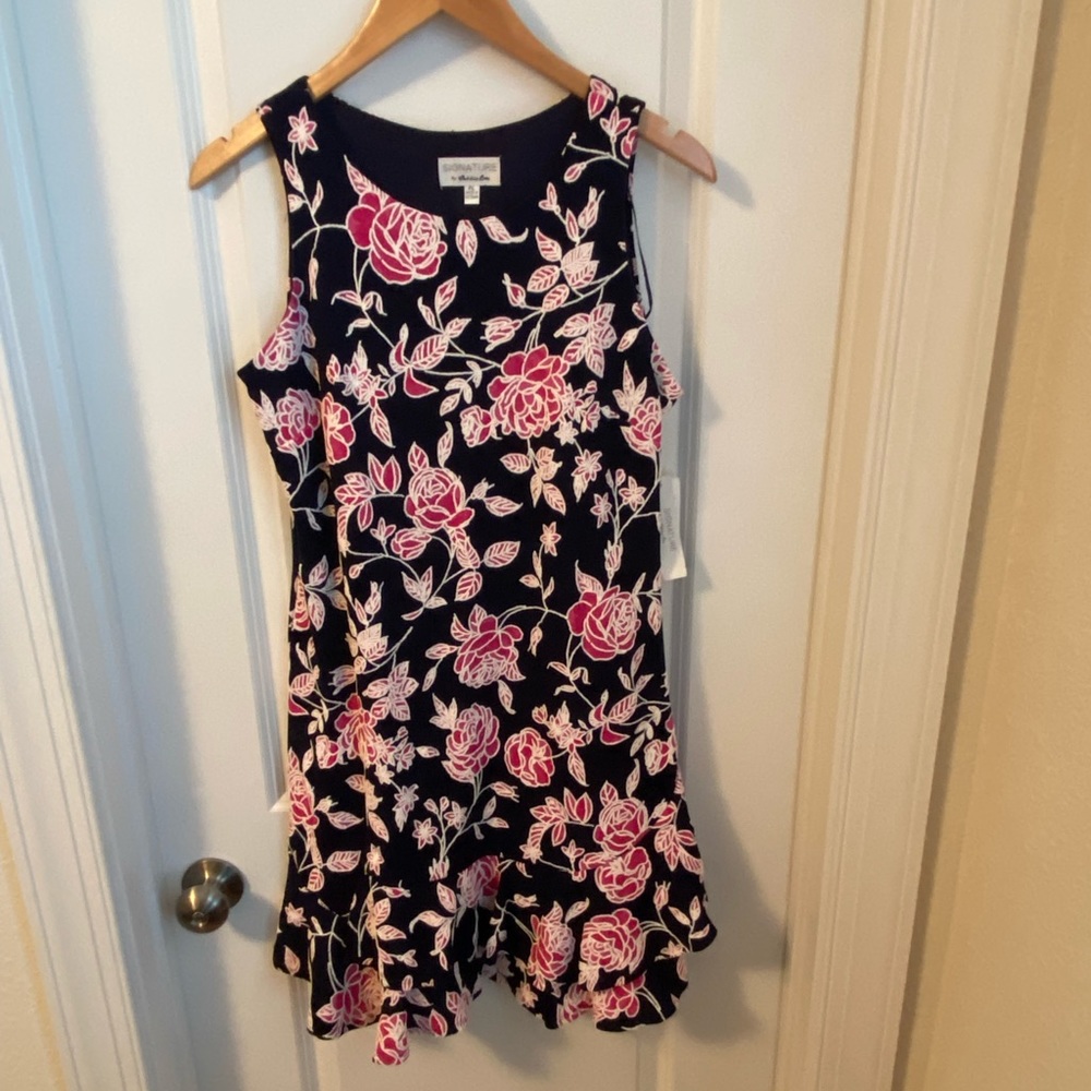 Blue and pink dress